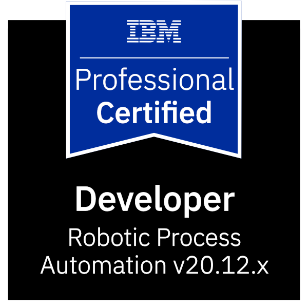 IBM Robotic Process Automation v20.12.x Developer